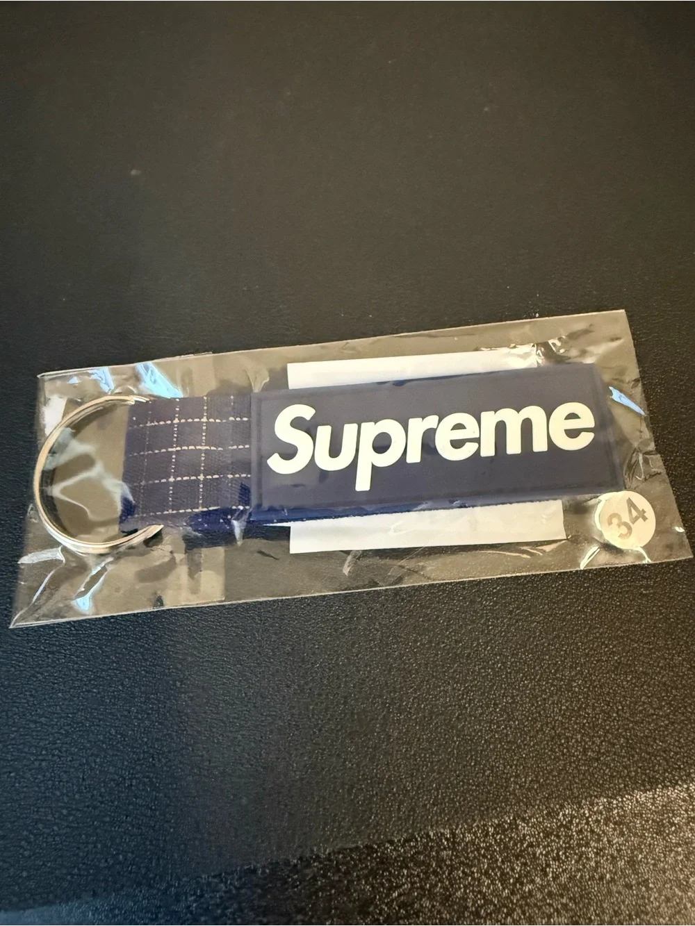Supreme Ripstop Navy Keychain